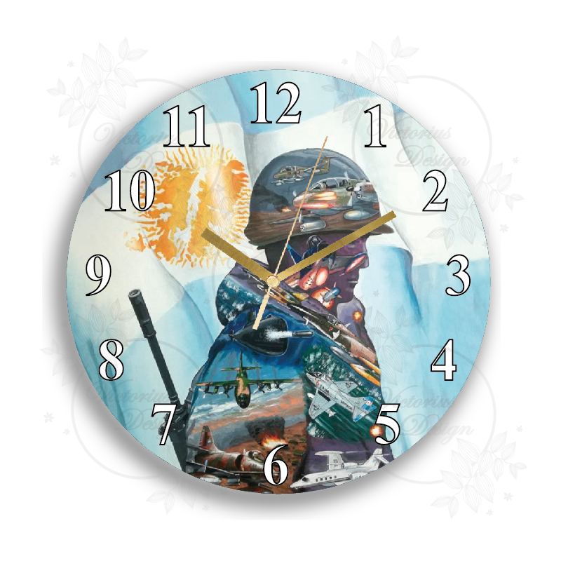 Reloj de acrilico Islas Malvinas, no olvidar.