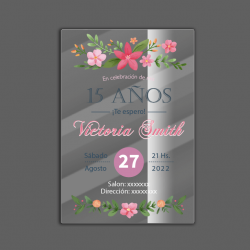 Tarjetas Acrilico impresas Invitacion 15 Años Boda