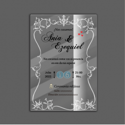 Tarjetas Acrilico impresas Invitacion 15 Años Boda