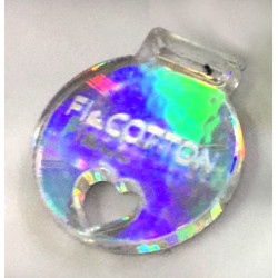 100 Etiquetas de acrilico hologáficas 2cm