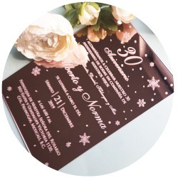 Tarjetas Gold Rose Grabadas Invitacion 15 Años Boda