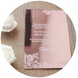 Tarjetas Gold Rose Grabadas Invitacion 15 Años Boda