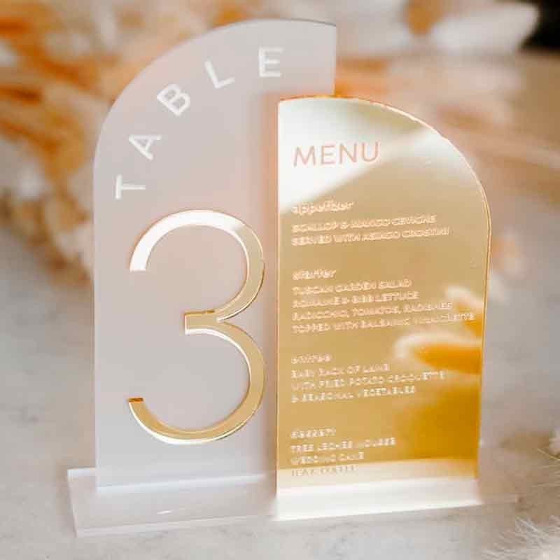 4 Menu acrilico Mod.464 p/mesa, fiesta 15, boda, casamiento