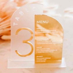 4 Menu acrilico Mod.464 p/mesa, fiesta 15, boda, casamiento
