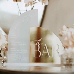 Menu bar Mod.466 de acrilico para bar, fiesta 15, boda, casamiento
