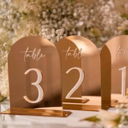-Numeros de mesa Mod.469- ROSE GOLD, fiesta 15, boda, casamiento