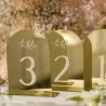 Numeros de mesa Mod. 471 Gold, fiesta 15, boda, casamiento
