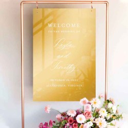 -Cartel Gold welcome Mod.484- Boda, cartel casamiento, fiesta