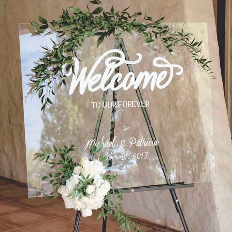 Cartel acrilico welcome boda, cartel casamiento, fiesta