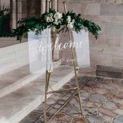 Cartel acrilico welcome boda, cartel casamiento, fiesta