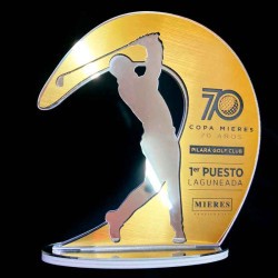 Trofeo Mod.460 golf,  Placa De Acrílico, Premio Souvenir