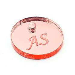 50 Etiquetas de acrilico Gold Rose