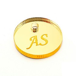 100 Etiquetas de acrilico Gold