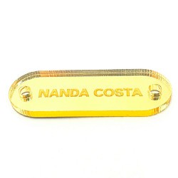 100 Etiquetas de acrilico Gold