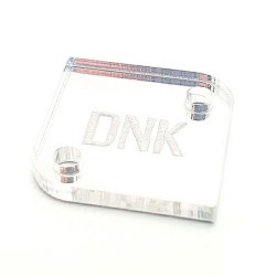 100 Etiquetas de acrilico silver