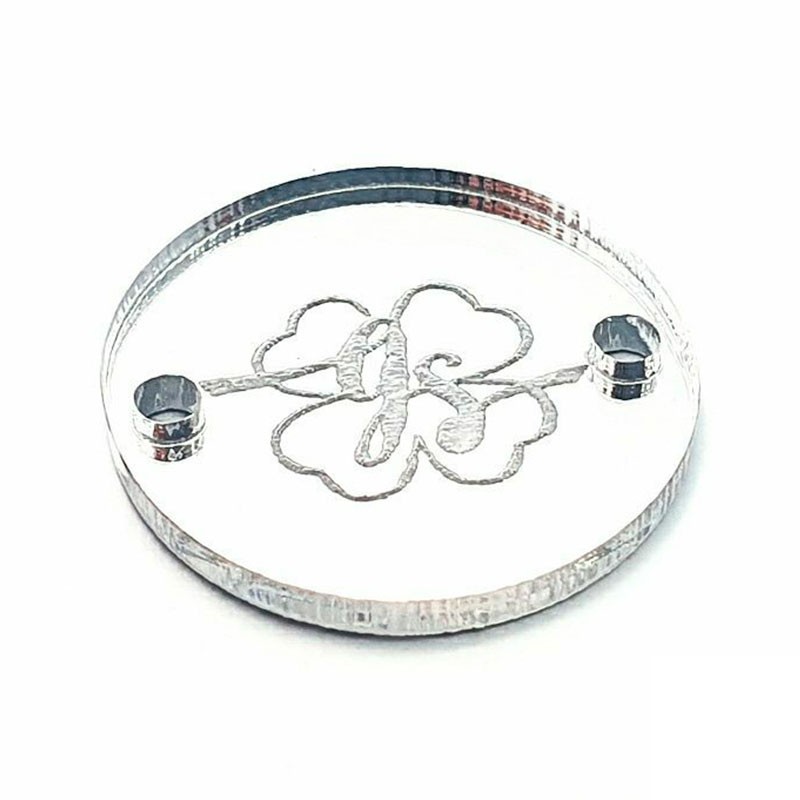 100 Etiquetas de acrilico silver