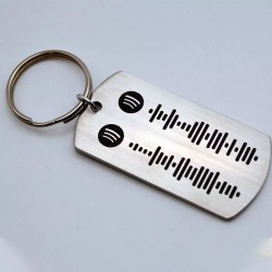 Llavero acero Spotify, Grabado, Personalizado