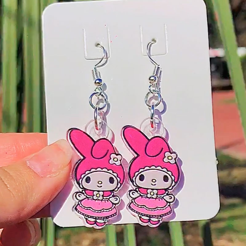 Par de aritos acrilico Melody