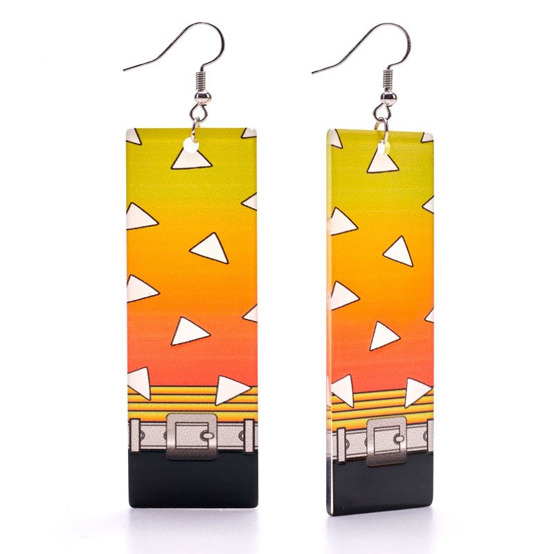 Par de aritos de acrilico Tanjiro