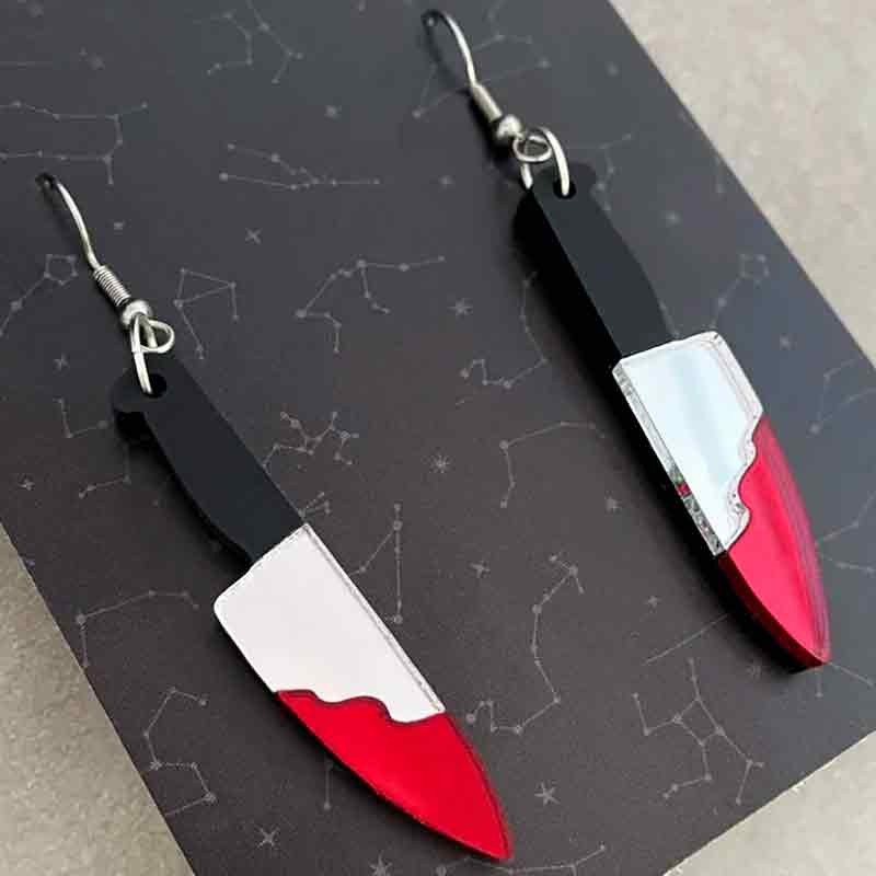 Par de Aros puñal espejados