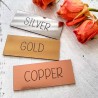 Etiquetas Simil Metal Grabado Personalizado 2,5 Cm