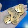 Etiquetas Simil Metal Grabado Personalizado 2,5 Cm