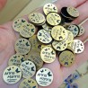 Etiquetas Simil Metal Grabado Personalizado 2,5 Cm