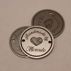 Etiquetas Simil Metal Grabado Personalizado 2,5 Cm