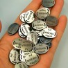 Etiquetas Simil Metal Grabado Personalizado 2,5 Cm
