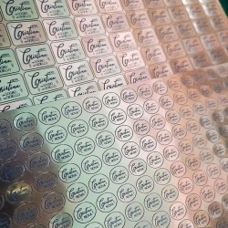 Etiquetas Simil Metal Grabado Personalizado 2,5 Cm