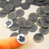 Etiquetas Simil Metal Grabado Personalizado 2,5 Cm