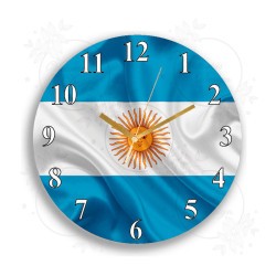 Reloj de acrilico pared Diseño: Bandera Argentina