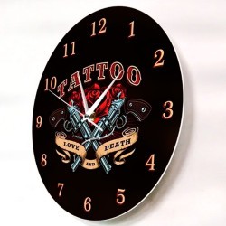 Reloj de acrilico para pared Diseño: tattoo