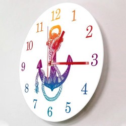 Reloj de acrilico para pared Diseño ancla