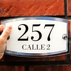 Cartel letrero numeración acrilico domicilio Mod.332