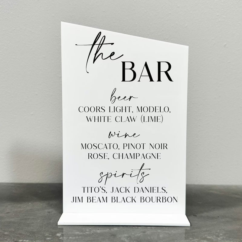 Menu bebidas, the bar, fiesta 15, boda, casamiento