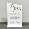 Menu bebidas, the bar, fiesta 15, boda, casamiento