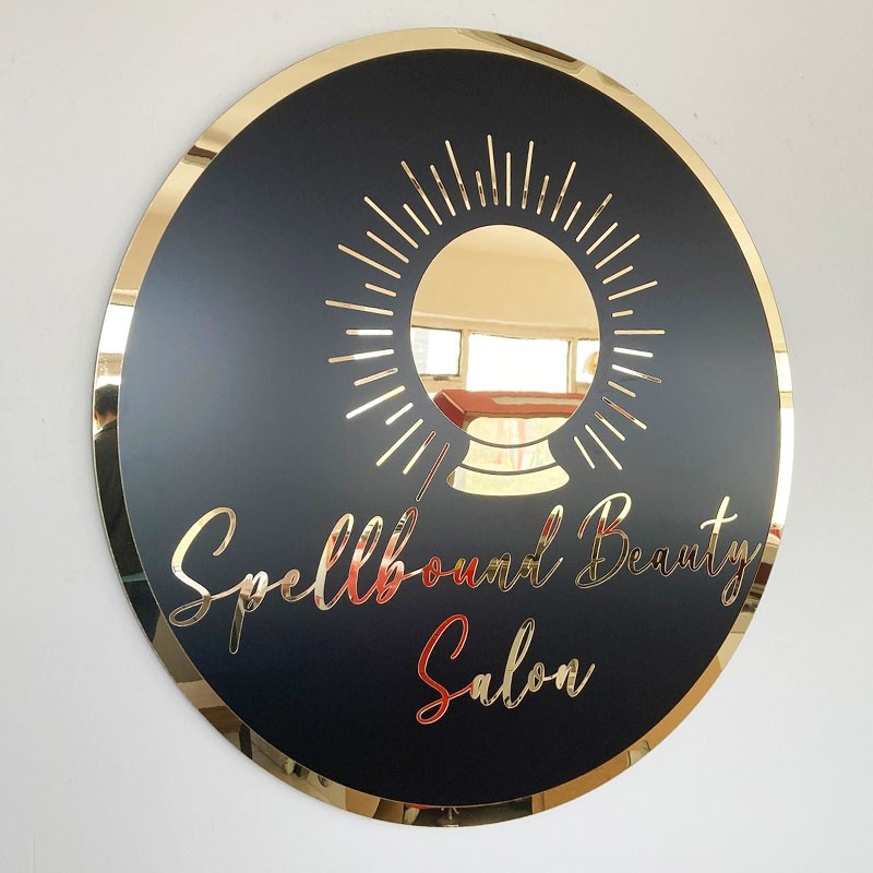 -Cartel acrilico Mod.564- Opaque & Mirror 30 cm