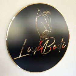 -Cartel acrilico Mod.564- Opaque & Mirror 30 cm