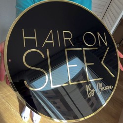 Cartel acrilico Black & Mirror 30 cm
