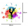 Reloj de acrilico para pared Diseño danza