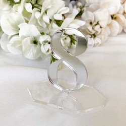 12 Numeros de mesa mod.581 con base transparente
