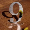 12 Numeros de mesa mod.581 con base transparente
