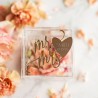 Caja Acrilico C/ Nombre espejado. Para Anillos Boda, Porta Alianzas