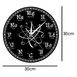 Reloj de acrilico para pared Diseño: átomo