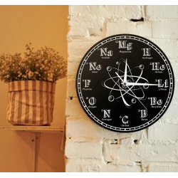 Reloj de acrilico para pared Diseño: átomo