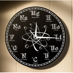 Reloj de acrilico para pared Diseño: átomo