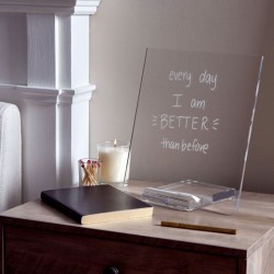 Pizarra mod.595 de acrílico Con marcador a la tiza. Pad Tablet Memo