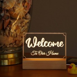 Cartel velador Bienvenido a casa, Welcome mod.584