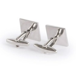 Par de gemelos acero inoxidable mod.634